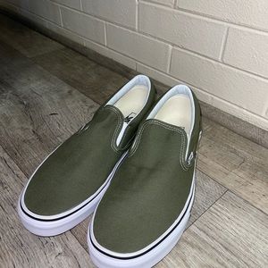 Green Slip-on Vans